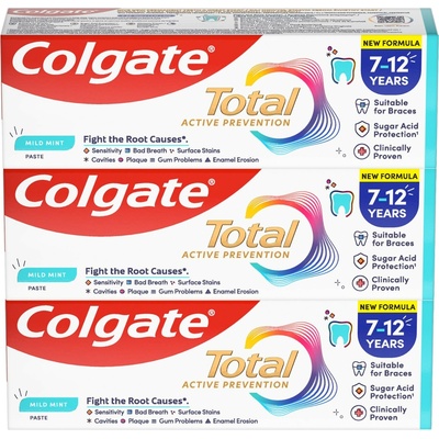 Colgate Total Junior 7 12 let detská 3 × 50 ml