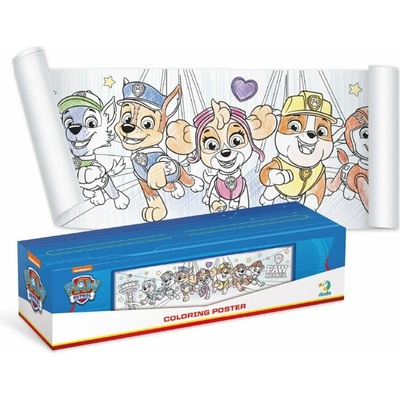 Plagát na vyfarbenie Tlapková patrola Paw Patrol 70x16cm