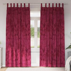 Pure Line Home Кадифени завеси в цвят бордо с текстилни гайки (уши), 2 бр. , 140 x 225 см - zalegloto - 56,91 лв