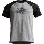 Zimtstern Мъжка фланелка с къс ръкав за колоездене Zimtstern Riderz MTB Tee S/S Cycling jersey - Gun Metal Melange / Pirate Black (056-3323-0112)