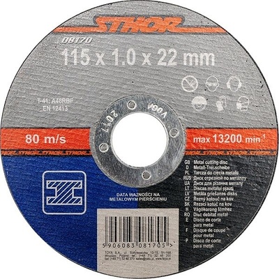 Sthor Kotúč na kov 115 × 22 × 1,0 mm 5906083081705