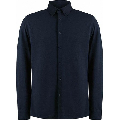 Kustom Kit pánská košile s dlouhými rukávy Tailored Fit modrá námořní