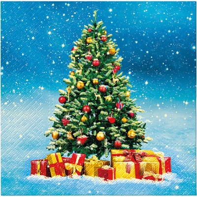 PAW Ubrousky L Christmas Tree Gifts 33x33cm