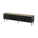 Cama meble 4D RTV шкаф ONDA 200x40x35-54 черен (стоящ или стенен) (301401)