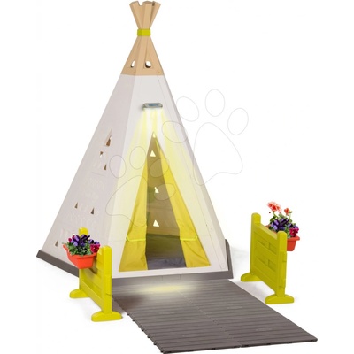 Smoby Stan prírodný Indoor&Outdoor Teepee Evolutive nastaviteľný s nočným svetlom nad chodníkom od 24 m