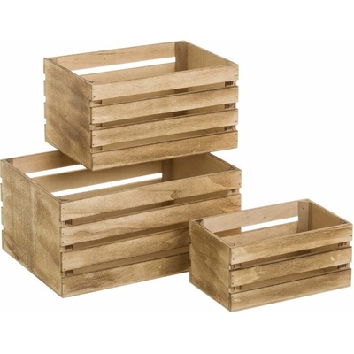 Casa Selección Úložné boxy v prírodnej farbe v súprave 3 ks 31 x 23 x 15 cm