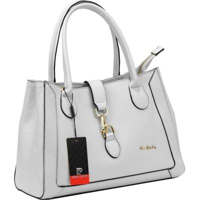 Pierre Cardin dámska kožená kabelka FRZ 55086 DOLLARO sivá 35 x 26 x 16 cm