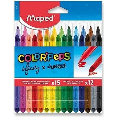 Maped Color'Peps Infinity pastelky fixiek Jung 15 ks + 12 ks