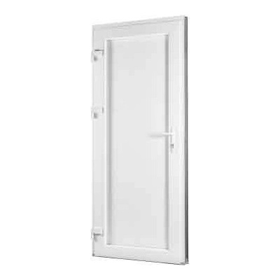 OKNA-HNED.SK Plastové dvere 90 x 205 cm (900 x 2050 mm) biele plné ľavé