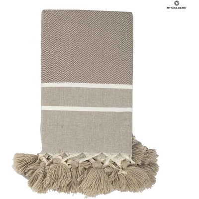 My Soul Depot Одеяло Тунис с пискюли /сивобежово (feb-fka190100cvpp)