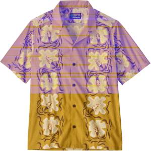 Patagonia Мъжка риза с копчета Patagonia Tidal Threads Camp Shirt - Future Flowers: Honey Gold (033-2442-0512)