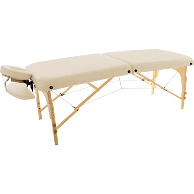 MH Star Skladacie drevené ležadlo PLF-76 cm - béžové