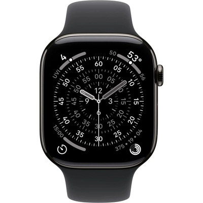 Apple Watch Series 11 Cellular 42 mm Bridlicový sivý titán s čiernym športovým remienkom M/L MF8T4WF/A