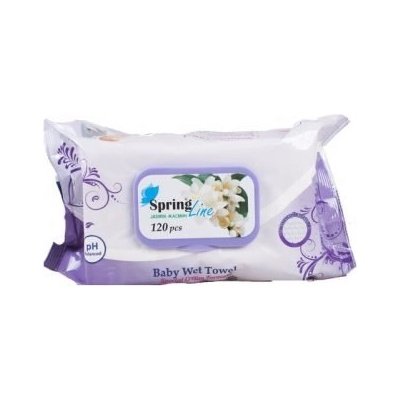 Spring Line Мокри кърпи 120бр - Жасмин (273)