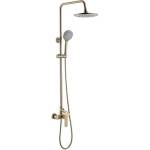 Inter Ceramic Душ система със смесител, пита, слушалка и шлаух Тренто ICF 6237 BRUSH GOLD, Inter Ceramic (6237 BRUSH GOLD)
