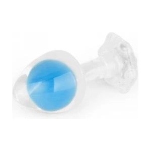 Lovetoy Gemoria Silicone Butt Plug (Glow-In-The-Dark) - blue