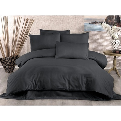 Mijolnir Антрацитно единично спално бельо от памучен сатен 140x200 cm Lilyum - Mijolnir (188WTN32104)