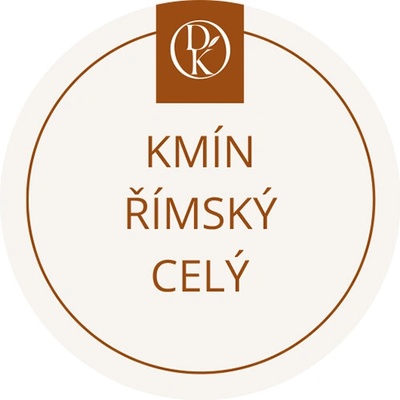 Davídkovo koření Etiketa Kmín římský celý béžová průměr 4,5 cm 1 ks