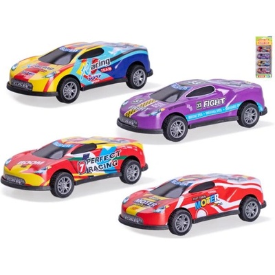 Mikro Авто състезателни 8, 5см метал на заден ход 4бр