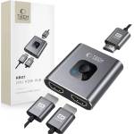 Tech-Protect HB07 HUB Adapter 2in1 HDMI 4K 60HZ - сив (5906302360949)