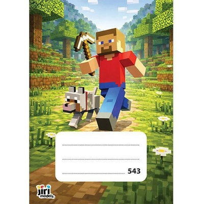Jiri Models Školský zošit 543 A5 Videogames Minecraft