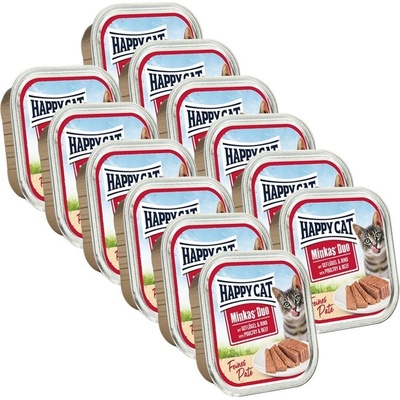 Happy Cat Minkas DUO Hydina & Hovädzie 12 x 100 g