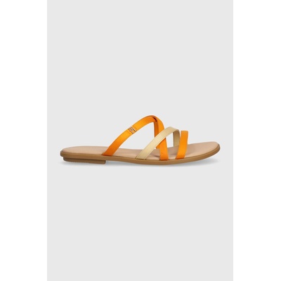 Tommy Hilfiger Чехли Tommy Hilfiger TH STRAP FLAT SATIN SANDAL в оранжево FW0FW08041 (FW0FW08041)