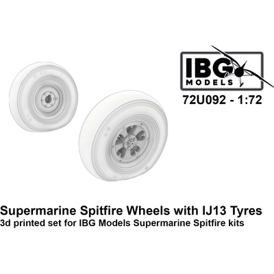 IBG Supermarine Spitfire Wheels with IJ13 Tyres 3d Printed Set 1:72