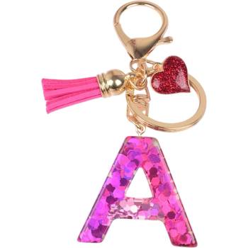 HARAHU Ключодържател Азбука - А / Розова / Сърце kp37971 (37971)