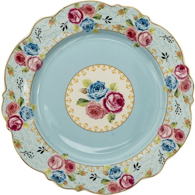 Clayre & Eef Dezertný tanier Blue Garden 20 x 2 cm
