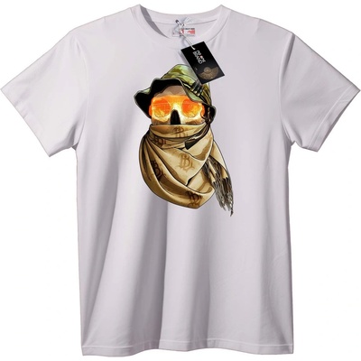 NOONEBRAND Тениска Череп с Шапка и Очила - 2XL, White