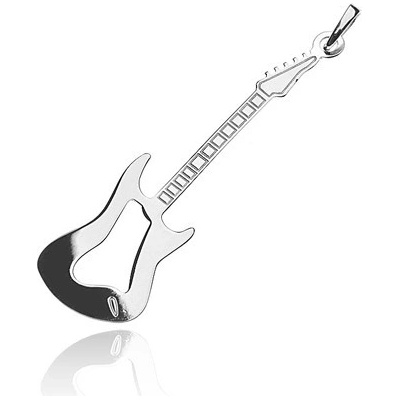 Šperky eshop Přívěsek ze stříbra rocková kytara Z5.20