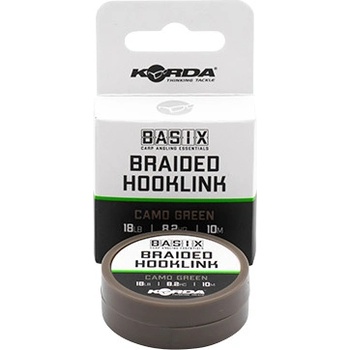 Korda Šnúra Basix Braided Hooklink Camo Green 10m 18lb