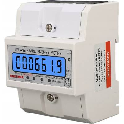 Třífázový elektroměr, obousměrný, 3fázový, 220V, 10(100)A