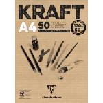 Clairefontaine Brown Laid Kraft Pad Скицник 50 A4 120 g (975815C)
