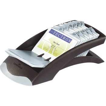 Durable Stolový vizitkár VISIFIX Desk VEGAS strieborný modrý