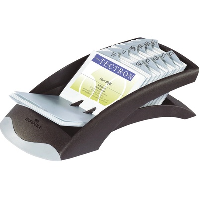 Durable Stolový vizitkár VISIFIX Desk VEGAS strieborný modrý