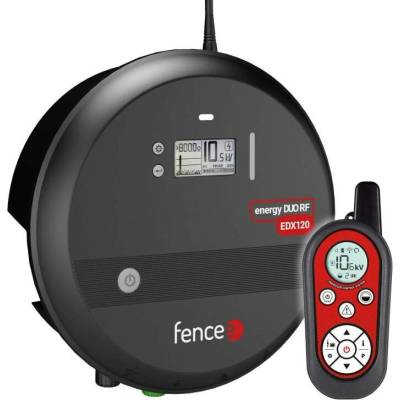 fencee Sada zdroje pro elektrický ohradník energy DUO RF EDX120 s dálkovým ovladačem