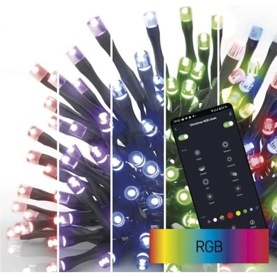 EMOS Lighting GoSmart LED vianočná reťaz 24 m vonkajšia aj vnútorná RGB programy časovač wifi