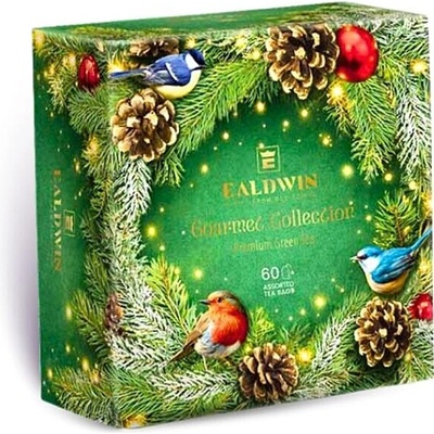 Ealdwin Christmas Gourmet Collection kolekcia zelených čajov 60 vrecúšok