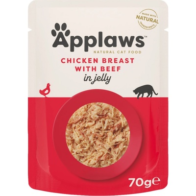 Applaws Cat kuřecí prsa s hovězím v želé 70 g