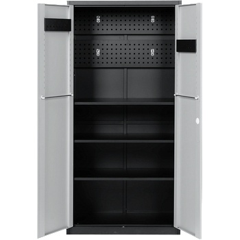 Carmen Метален шкаф за инструменти Carmen CR-1226 L SAND - черен-сребърен (3580081)