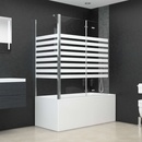 PETROMILA Sprchový kout 120 x 68 x 130 cm tvrzené sklo pruhovaný