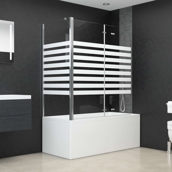 PETROMILA Sprchový kout 120 x 68 x 130 cm tvrzené sklo pruhovaný