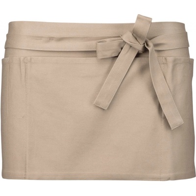 Kariban Zástěra do pasu krátká s kapsami Short béžová