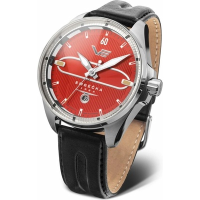 Vostok Europe NH35/325A495 čierny kožený remienok