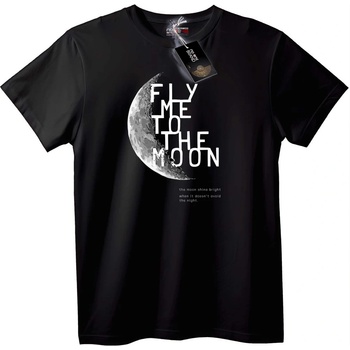 NOONEBRAND Тениска Отведи Ме до Луната - 2XL, Black