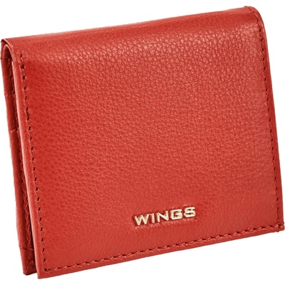 WINGS Malá dámská peněženka WINGS z přírodní kůže červená L