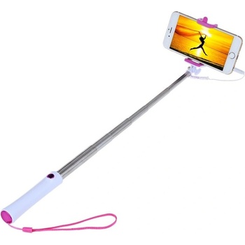 Držáky na selfie tyč s tlačítkem pro iPhone i Android Mini 6Sp 70 cm barva růžová