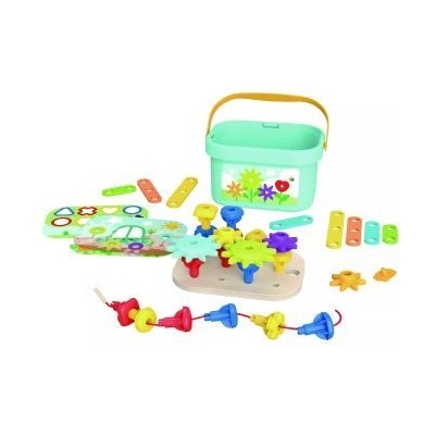 Tooky Toy Tooky Toy: Дървен строителен комплект в кофа - Градина